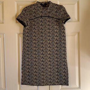 Zara basic embroidered dress 